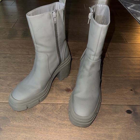 Zara gray platform boots - Picture 2 of 6